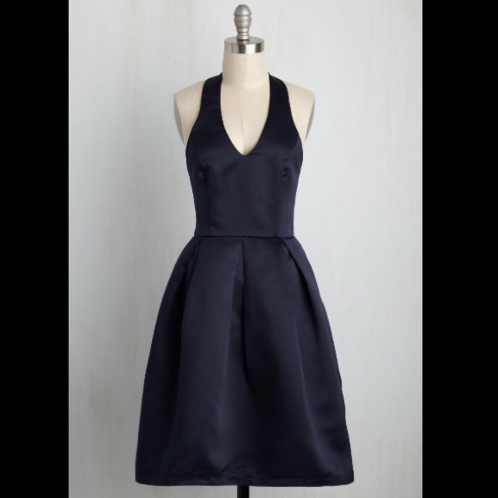 NWOT satin halter dress